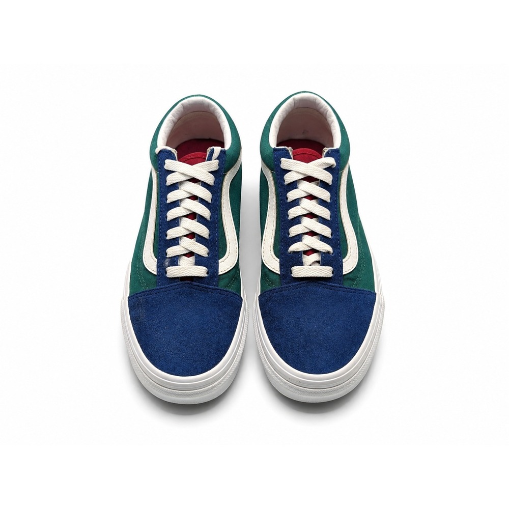 Vans Old Skool multicolor color block low-top sneakers.